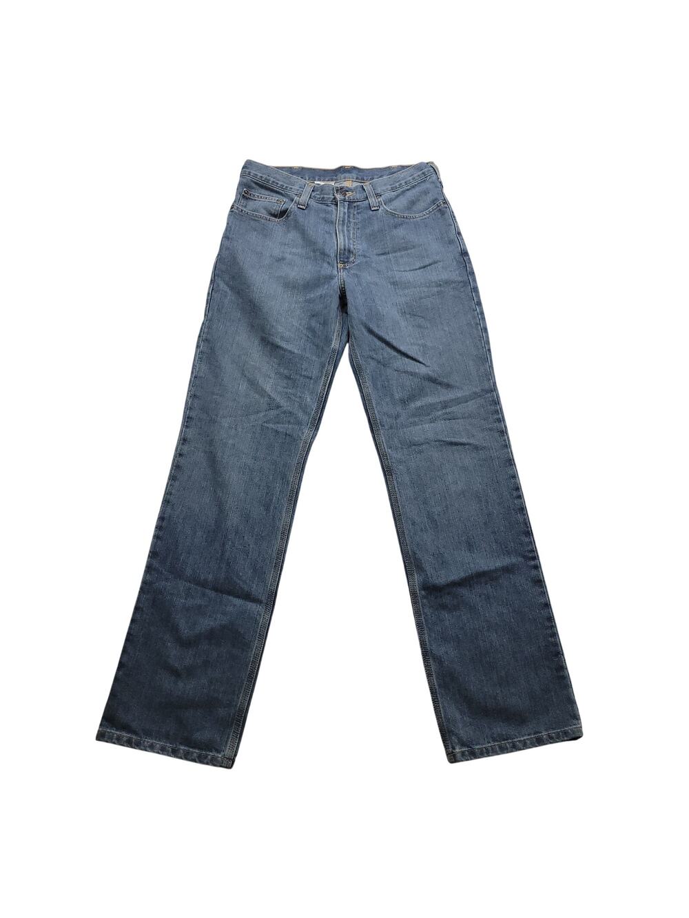 Carhartt 100115 Relaxed Fit Jeans Mens 32x34 Blue Denim Workwear